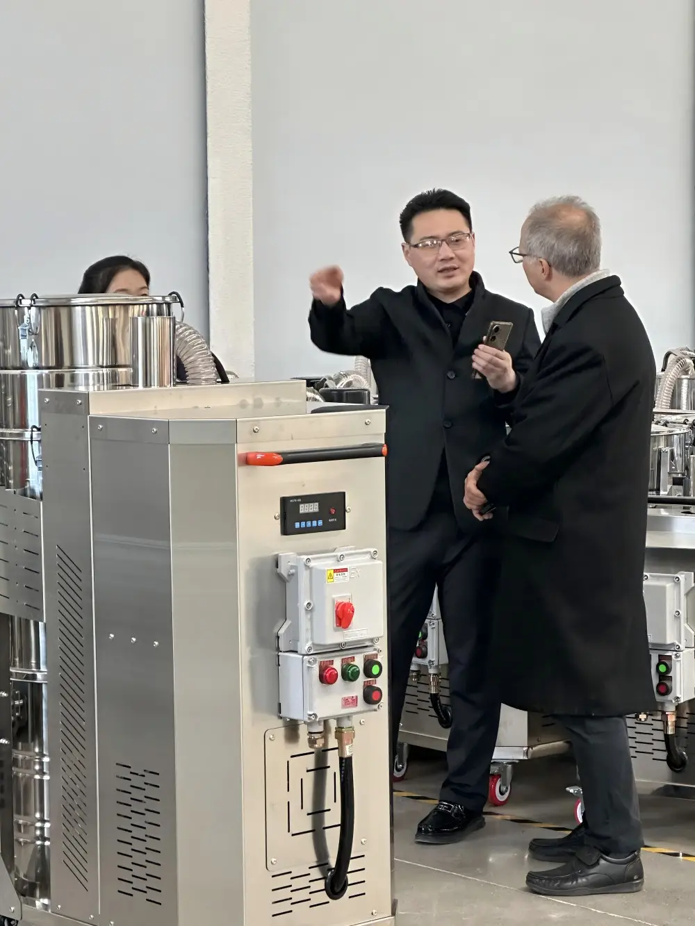 Visiting the factory and showing strength